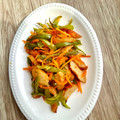 悠LOVE航's cooksnap of when they made 人参とピーマンと薩摩揚げのタレ炒め.