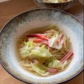 みるく茶's cooksnap of when they made カニとレタスのスープパスタ.