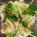 たかともしゃん's cooksnap of when they made 白だし×ごま油ドレッシング♡水菜サラダ.
