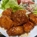 crystaI's cooksnap of when they made 鶏もも肉の甘辛（ヤンニョムチキン）.