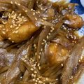 nattsumii's cooksnap of when they made 箸が止まらない鶏むね肉とごぼうの甘辛タレ.