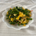 bibichann's cooksnap of when they made フライパンで簡単★菜の花と油揚げの卵とじ.