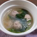 ponnko's cooksnap of when they made 簡単♪ほうれん草と肉団子の春雨スープ.