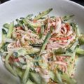 miyonoko's cooksnap of when they made カニカマと胡瓜の旨マヨ和え.