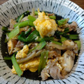 ばたみそーぱん☆'s cooksnap of when they made 豚小間と小松菜のふわふわ卵甘辛炒め.