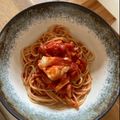 みるく茶's cooksnap of when they made モッツァレラチーズのトマトソースパスタ✿.