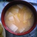 J・0505's cooksnap of when they made 白菜の味噌汁.