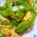 qp321's cooksnap of when they made ピーマンとインゲンの卵炒め.