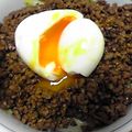 ななもっちん's cooksnap of when they made ロコモコ風？そぼろどんぶり.