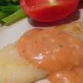 くっくのん's cooksnap of when they made 白身魚のムニエル　オーロラ・ソース添え.