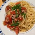 makos's cooksnap of when they made トマト・バジルの冷製パスタ.
