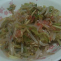 ピロリ♪'s cooksnap of when they made 簡単＊もやしとキュウリの梅韓国のり和え♪.