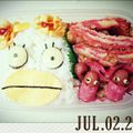 ぷにぃハント's cooksnap of when they made キャラ弁エリザベス&ジャスタウェイ.