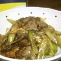 ♪cow♪'s cooksnap of when they made 牛肉とシャキシャキセロリの炒めもの.