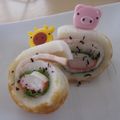 garden34's cooksnap of when they made お弁当キャラ弁大葉ハムかにかまちくわ巻き.