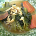 まんまるこころ's cooksnap of when they made 小松菜とお揚げさんのシンプル煮.