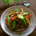 まろんかふぇ's cooksnap of when they made 茄子バター（舞茸・オクラ・ベーコン）入り.
