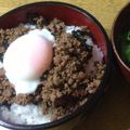 noa__xx's cooksnap of when they made 甘辛ひき肉丼☆温玉のせ～.