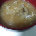 フミココ's cooksnap of when they made なすと玉ねぎの味噌汁.