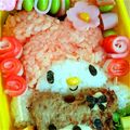 sayakappa's cooksnap of when they made キャラ弁 カニカマだけでキャンディ.