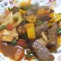 しおかつを's cooksnap of when they made [簡単]彩り鮮やか牛肉トマト醤油炒め.