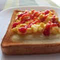 doiko's cooksnap of when they made 五分で朝ごはん★チーズたまごトースト.