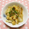 はじめmama's cooksnap of when they made 黒はんぺんと新玉のポン酢炒め★チーズ絡め.
