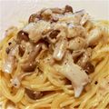 かよじー's cooksnap of when they made 簡単、ホタテ缶で作るしめじのパスタ.