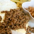 アプリコットのママ's cooksnap of when they made ■給食の味♪揚げ豆腐のピリ辛肉味噌かけ.