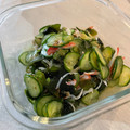Faiza's cooksnap of when they made きゅうりとわかめのうま味酢の物.