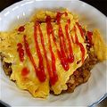 HappyCafe's cooksnap of when they made パパでもできる☆残りカレーでオムライス☆.