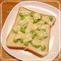 向日葵◎'s cooksnap of when they made ★枝豆マヨチーズ★トースト.