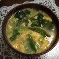 akilondon's cooksnap of when they made オクラとワカメのかきたま汁.