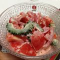 はるちゃみ's cooksnap of when they made 夏にぜひ＊ゴーヤとトマトのサラダ.