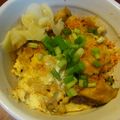 美味しい嬉しい's cooksnap of when they made 5分ランチ　天ぷらの翌日は天たま丼.