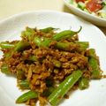 ruruyun's cooksnap of when they made いんげんの豚ひき肉ピリ辛炒め.