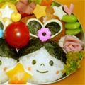 朋愛t's cooksnap of when they made キャラ弁の残りハムでちくわのお花.