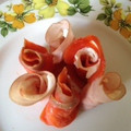 YuMy84's cooksnap of when they made スモークサーモンと生ハムの薔薇仕立て.