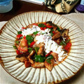 ミュウモモ's cooksnap of when they made 鯖と夏野菜の甘酢餡炒め 梅タルタル添え.