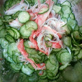 季節外れ's cooksnap of when they made きゅうりとカニカマの簡単酢の物☆.