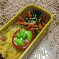 YUKIKI☆'s cooksnap of when they made 簡単お弁当✿プチトマトの中身は…枝豆！.