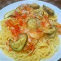 11ふーちゃん07's cooksnap of when they made ✿イカと茄子のトマトクリームパスタ✿.