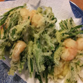 makotam's cooksnap of when they made にらと海老のかき揚げ.