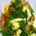 25250025's cooksnap of when they made ほうれん草卵炒め（ニンニクバター風味）.