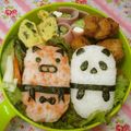 赤い電話's cooksnap of when they made ブタ＆パンダのゆるキャラ弁当.