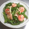 七色ワクチン's cooksnap of when they made 海老とピーマンとエリンギの炒め物.