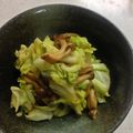 くまんぼう's cooksnap of when they made キャベツとシメジの辛子和え.