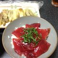 ママりんこりん's cooksnap of when they made まぐろ漬け丼.