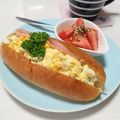 ぱふ's cooksnap of when they made 簡単！ドッグパンで。ハム、卵、胡瓜サンド.