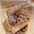 まゆちゃろ's cooksnap of when they made 【農家のレシピ】ミョウガとジャコの冷奴.